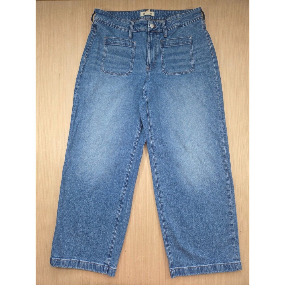 Madewell The Curvy Perfect Vintage Wide-Leg Jeans Medium Wash  14W High Rise